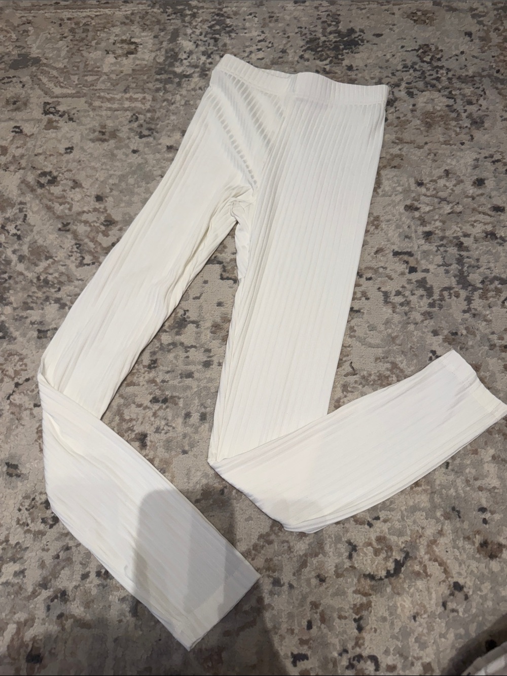 Ribbed White Leggings - Sleek Everyday Layering